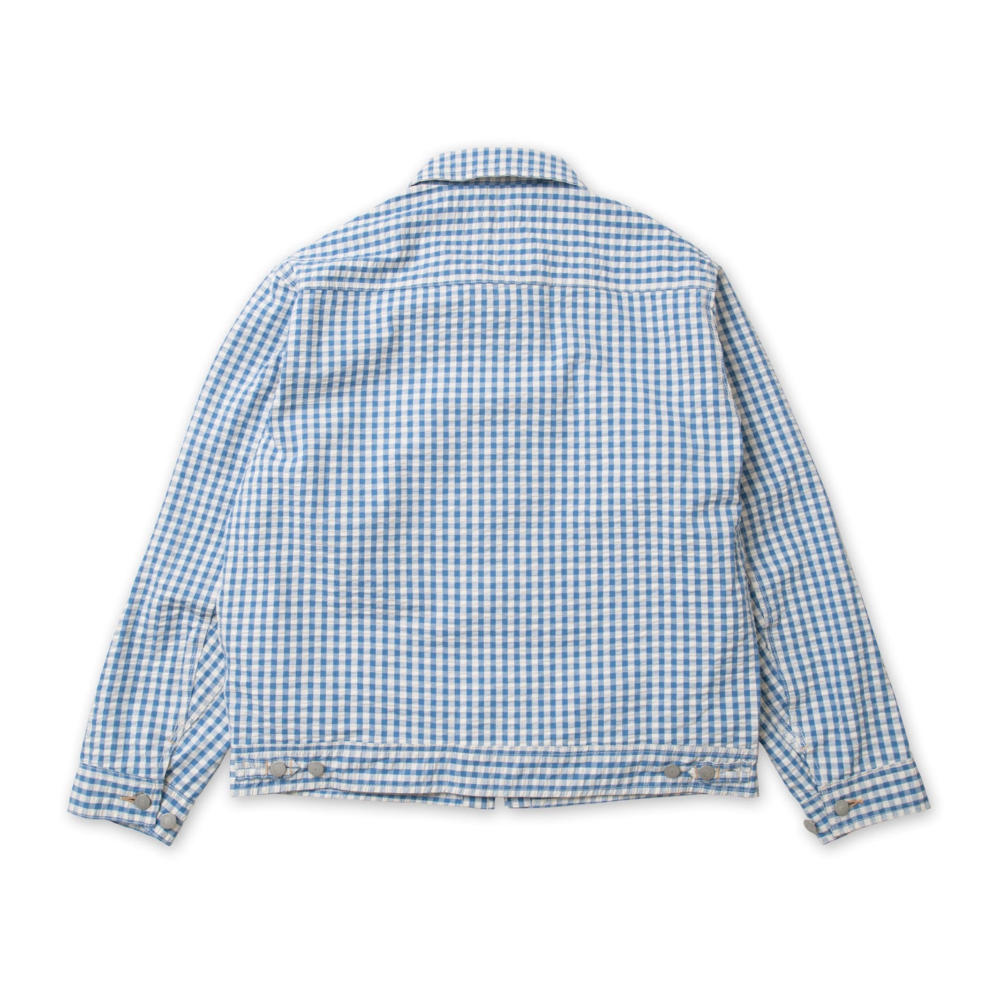 Fit's like a Hug Werk Jacket (Indigo Gingham Check Seersucker)