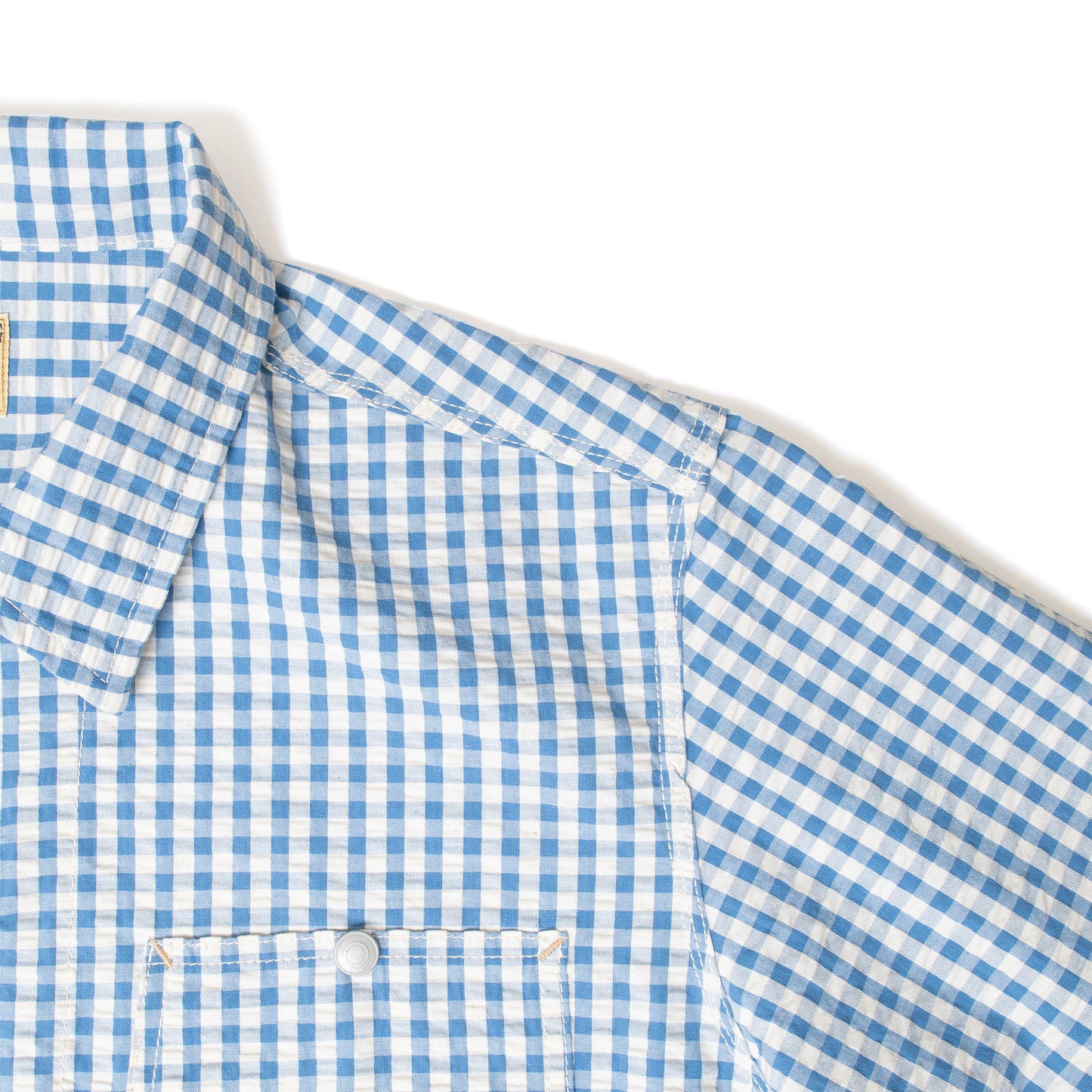 Fit's like a Hug Werk Jacket (Indigo Gingham Check Seersucker)