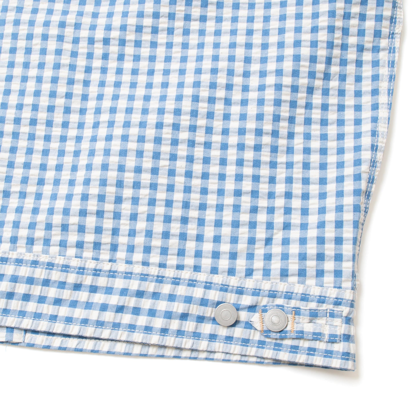 Fit's like a Hug Werk Jacket (Indigo Gingham Check Seersucker)