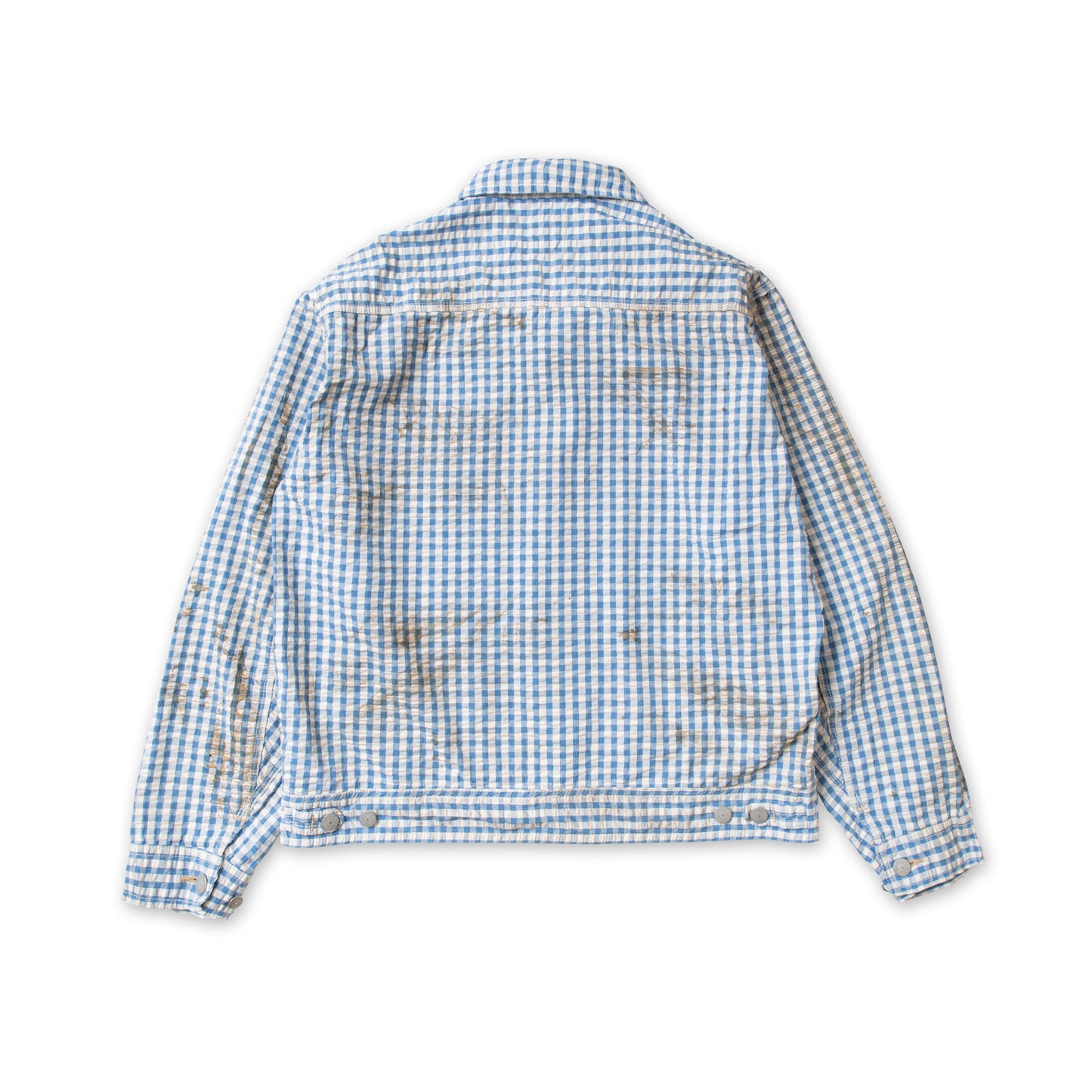 Fit's like a Hug Werk Jacket (Indigo Gingham Check Seersucker)