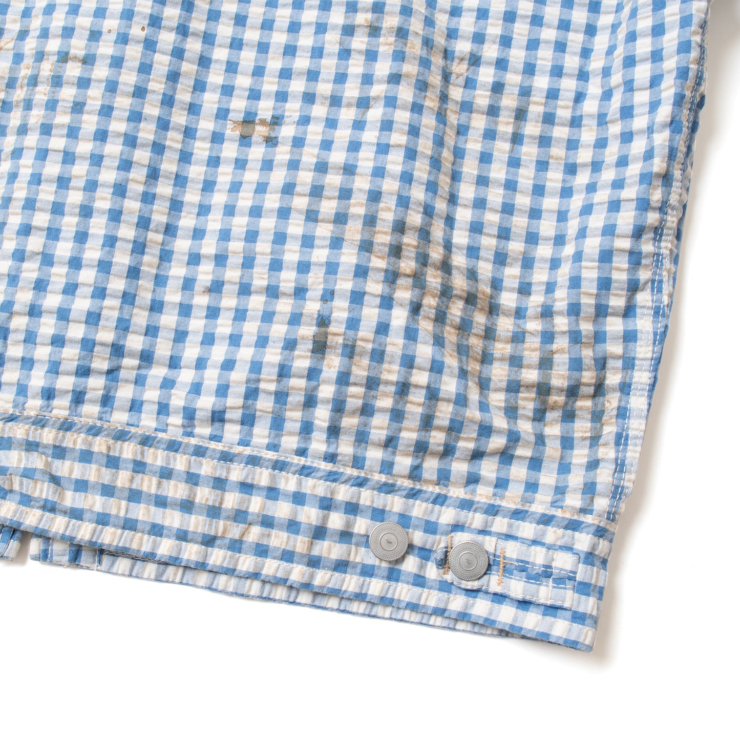 Fit's like a Hug Werk Jacket (Indigo Gingham Check Seersucker)